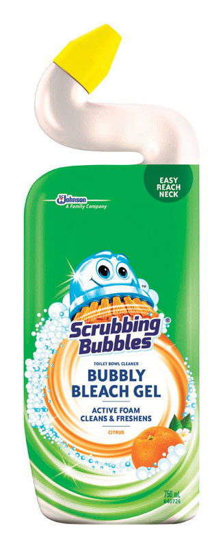 SCRUBBING BUBBLES进口代理批发 Scrubbing Bubbles 泡泡漂白凝胶柑橘香味马桶清洁剂 24 盎司凝胶