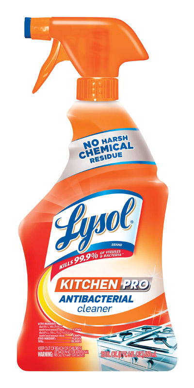 LYSOL进口代理批发 Lysol Kitchen Pro 柑橘香味厨房清洁剂液体喷雾 22 盎司