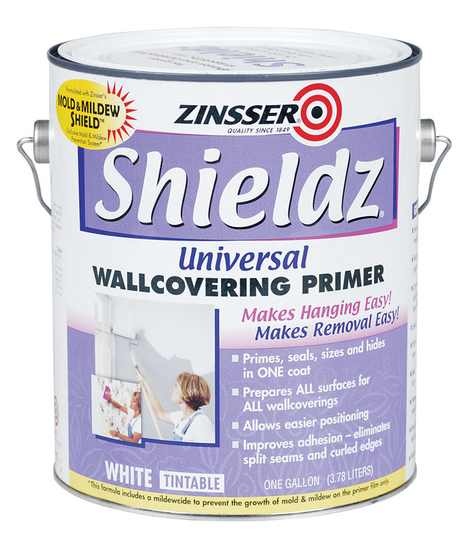 ZINSSER进口代理批发 Zinsser Shieldz 白色平光/哑光水性丙烯酸壁纸底漆 1 加仑