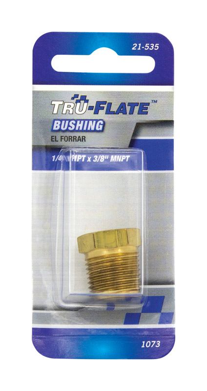 TRU-FLATE进口代理批发 Tru-Flate 黄铜衬套 1/4 英寸 3/8 英寸 1 件