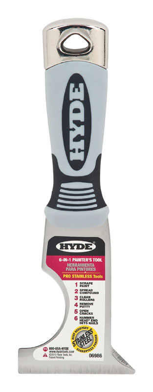 HYDE进口代理批发 Hyde 2-1/2 英寸宽不锈钢 6 合 1 画家工具