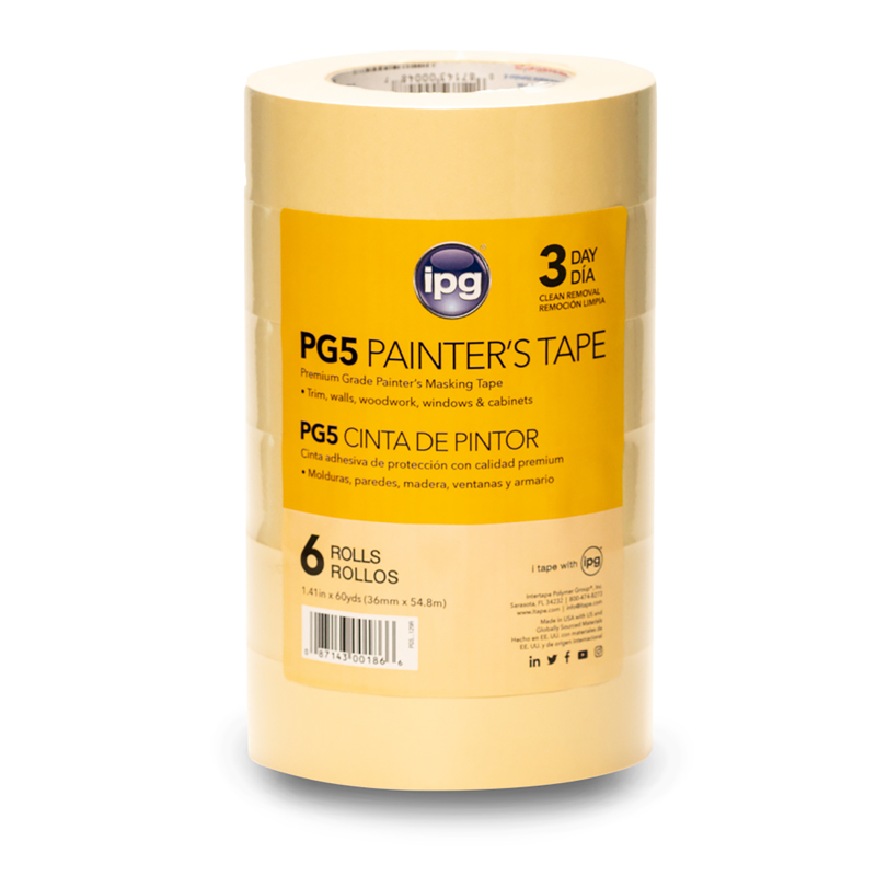 酷牌库|商品详情-IPG进口代理批发 IPG 1.41 英寸 WX 60 L 米色高强度油漆胶带 6 件装