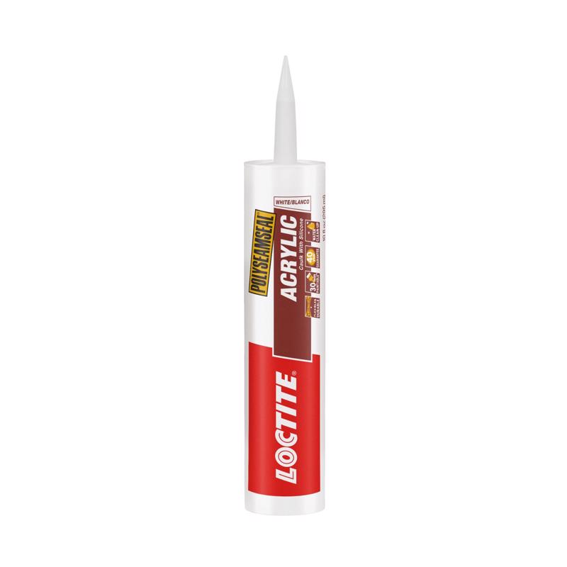 LOCTITE进口代理批发 Loctite Polyseamseal 白色丙烯酸/硅胶多用途填缝密封剂 10 盎司