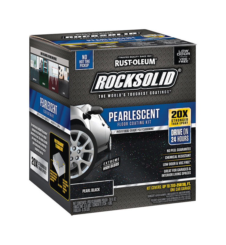 RUST-OLEUM进口代理批发 Rust-Oleum RockSolid 珠光珍珠黑色环氧地板漆 80 盎司