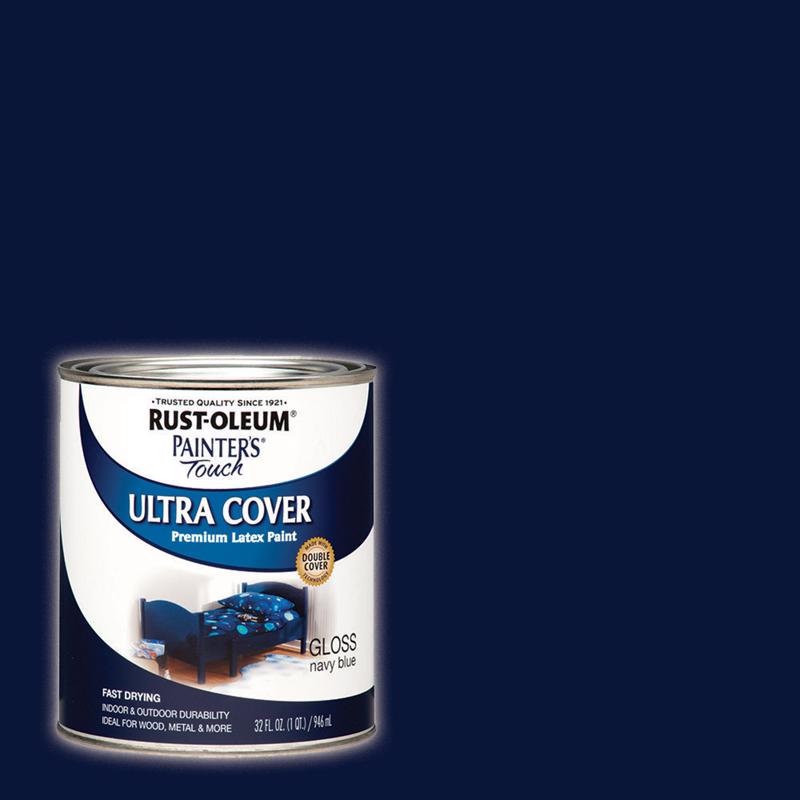 酷牌库|商品详情-RUST-OLEUM进口代理批发 Rust-Oleum Painters Touch Ultra Cover 光泽海军蓝色水性丙烯酸 Ultra Cover 涂料 1 夸脱