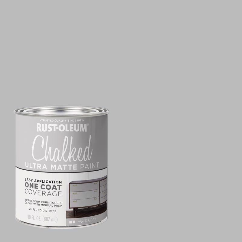 RUST-OLEUM进口代理批发 Rust-Oleum Chalked 超哑光老化灰色水性丙烯酸粉笔涂料 30 盎司