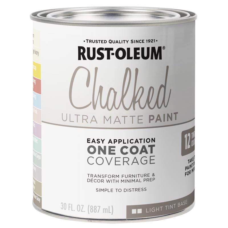 RUST-OLEUM进口代理批发 Rust-Oleum Chalked 超哑光淡色基水性丙烯酸粉笔涂料 30 盎司