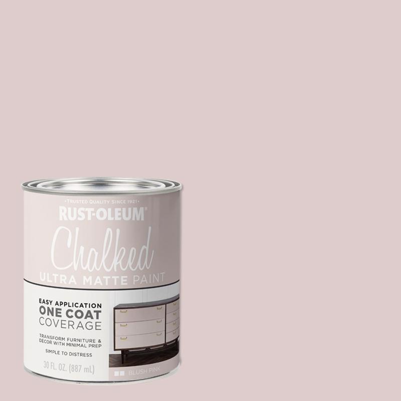 RUST-OLEUM进口代理批发 Rust-Oleum Chalked 超哑光腮红粉色水性丙烯酸粉笔涂料 30 盎司