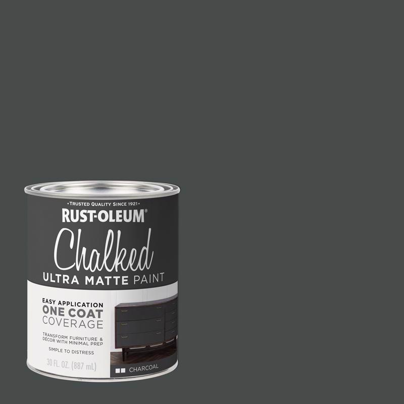 酷牌库|商品详情-RUST-OLEUM进口代理批发 Rust-Oleum Chalked 超哑光木炭水性丙烯酸粉笔涂料 30 盎司