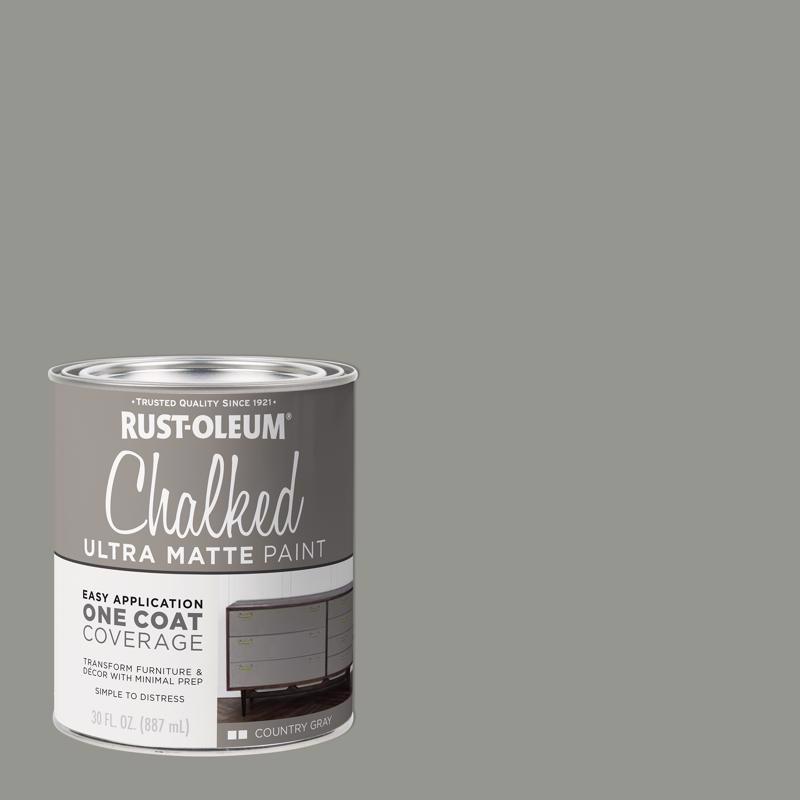 RUST-OLEUM进口代理批发 Rust-Oleum Chalked 超哑光乡村灰色水性丙烯酸粉笔涂料 30 盎司