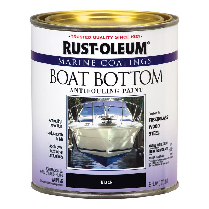 RUST-OLEUM进口代理批发 Rust-Oleum Marine Coatings 户外平光黑色环氧防污漆 1 夸脱