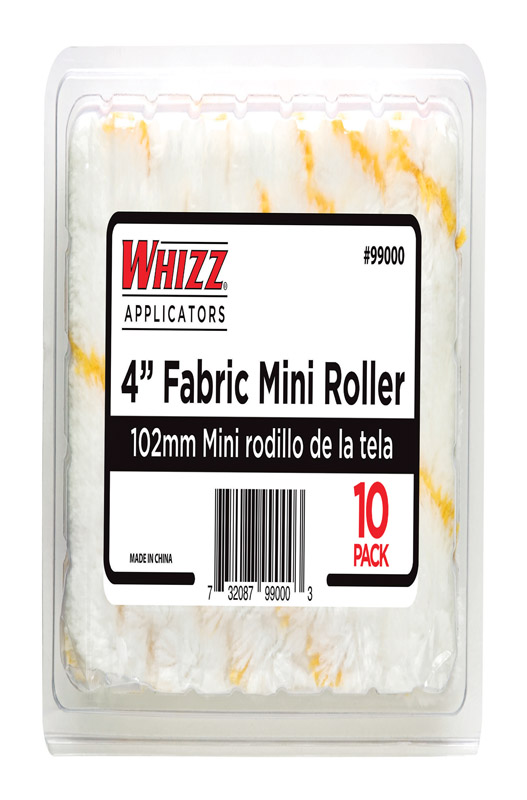 WHIZZ进口代理批发 Whiz Fabric 4 英寸宽X 1/2 英寸迷你油漆滚筒盖 10 个/包