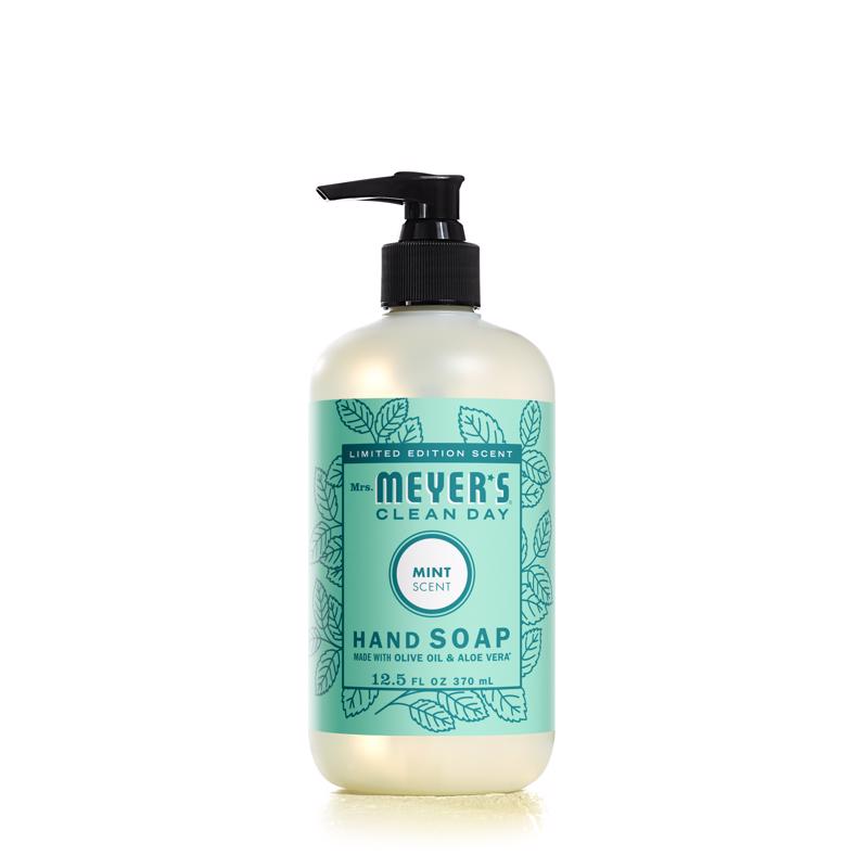 MRS. MEYER'S进口代理批发 Mrs. Meyer's Clean Day 有机薄荷香洗手液 12.5 盎司