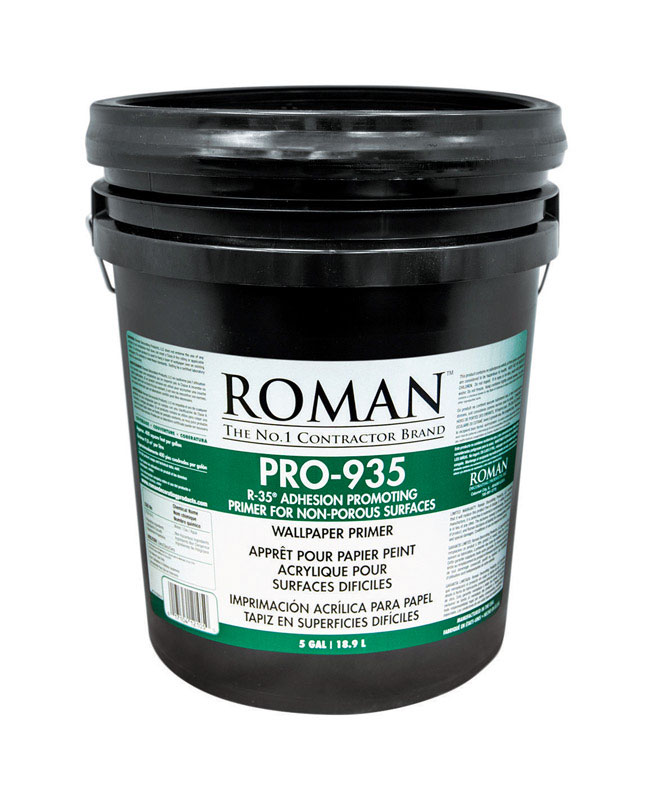 ROMAN进口代理批发 Roman PRO-935 R-35 透明平水性丙烯酸壁纸底漆 5 加仑