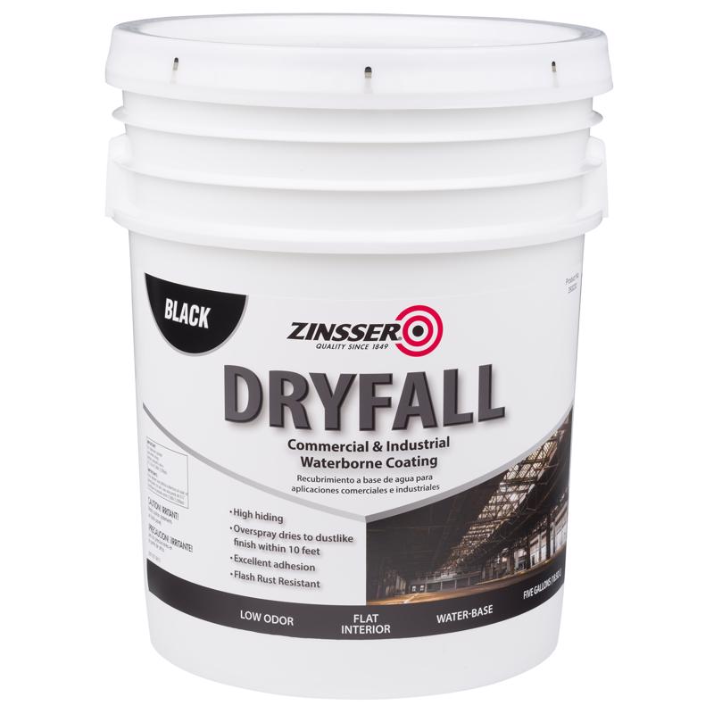 ZINSSER进口代理批发 Zinsser DryFall Flat 黑色水性 Dryfall 水骨涂料室内 5 加仑