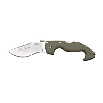 酷牌库|商品详情-Cold Steel进口代理批发 Cold Steel Lynn Thompson Signature Spartan - 4.5 英寸锯齿刀片 - S35VN - ODG G-10 手柄