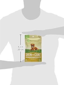 酷牌库|商品详情-Pet Naturals进口代理批发 Pet Naturals 皮肤和毛发，适合皮肤干燥、发痒和受刺激的狗狗，30 粒咀嚼片 - 鲑鱼油、维生素 E 和亚麻油 - 不含玉米或小麦 - 兽医推荐