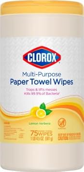 酷牌库|商品详情-Clorox进口代理批发 Clorox 32578 多用途纸巾擦拭巾，柠檬马鞭草香味，75 克拉。 - 数量 6