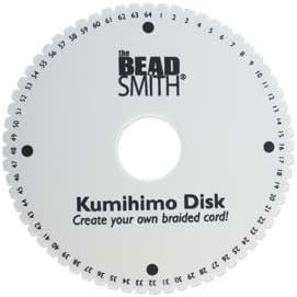 酷牌库|商品详情-The Beadsmith进口代理批发 64 槽 Kumihimo 盘加上透明 Kumihimo 手柄。最多可使用 40 根琴弦！超厚泡沫，适用于细线、钢丝和串珠串珠 Kumihimo