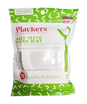 Plackers进口代理批发 PLACKERS 直角简易牙线，薄荷色 75 件（4 件装）