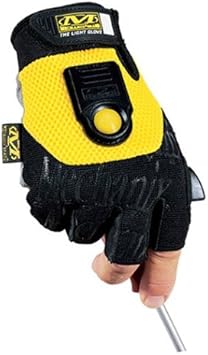 Mechanix Wear进口代理批发 Mechanix Wear 无指光束手套黑色/黄色，XL/XXL #LGF-01-540