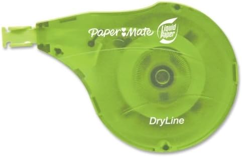 Paper Mate进口代理批发 Paper Mate 液体纸 DryLine 修正胶带 - 0.20 英寸宽 x 39.33 英尺长 - 白色胶带 - 防断裂、不可再填充、防撕裂 - 10 条/包 - 蓝色分配器