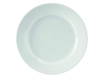 Tuxton进口代理批发 Tuxton China FPA-104 盘子，直径 10-1/2 英寸，圆形，可用于微波炉和洗碗机，适用于烤箱，压纹边缘，完全玻璃化，无铅，Pacifica，瓷白色，12 件装