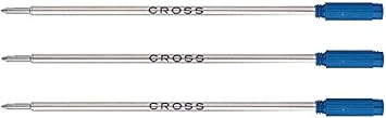 Cross进口代理批发 Cross 中号圆珠笔笔芯 - 蓝色（3 支装）