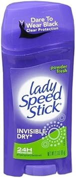 Lady Speed Stick进口代理批发 Lady Speed Stick 止汗除臭剂隐形干粉新鲜，2.3 盎司