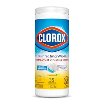 Clorox进口代理批发 Clorox 消毒湿巾，无漂白清洁湿巾 - 脆柠檬味，35 片