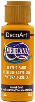 DecoArt进口代理批发 DecoArt Americana 丙烯酸颜料 2 盎司-日落金