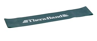 Theraband进口代理批发 THERABAND 阻力带环，专业乳胶迷你带，适用于下普拉提、运动量来找到、瑜伽、伸展、治疗、无重量力量训练，18 英寸，绿色，重型，中级 1