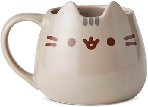 Enesco进口代理批发 Enesco 名称为 Mud Pusheen 雕刻马克杯，1 件（1 件装），多色