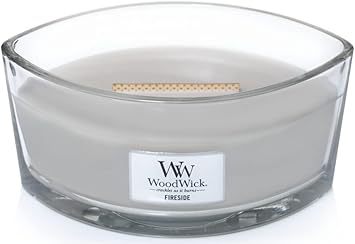 酷牌库|商品详情-WoodWick进口代理批发 Woodwick 椭圆形香薰蜡烛，炉边，16 盎司 |燃烧时间长达 50 小时，中等沙漏蜡烛，晚间篝火 - 优质大豆混合蜡，Pluswick 创新木芯，美国制造