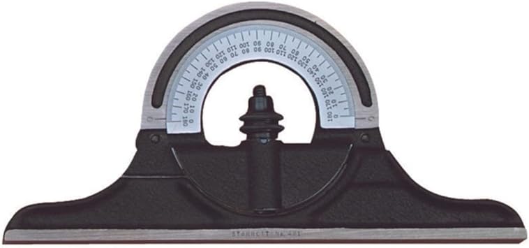 Starrett进口代理批发 施泰力量角器头，适用于组合直角尺、组合套装和斜角量角器 - 可反转头，黑色皱纹表面处理 - 转塔镀铬 - CPR-1224W