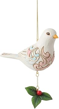 Enesco进口代理批发 Enesco Jim Shore Heartwood Creek Nature's Meadow Dove 悬挂装饰品，4.06 英寸，多色