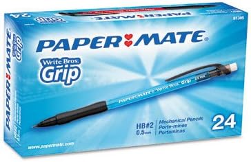 Paper Mate进口代理批发 Paper Mate Write Bros. Grip 0.5 毫米机械铅笔，24 支什锦铅笔 (61385)