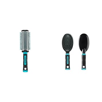 CONAIR进口代理批发 Conair Salon 发刷吹风机套装 - 用于吹发的圆形刷 - 用于浓密和卷发的梳理刷