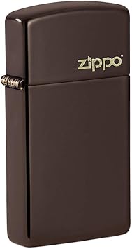 Zippo进口代理批发 Zippo 细长棕色带 Zippo 徽标袖珍打火机