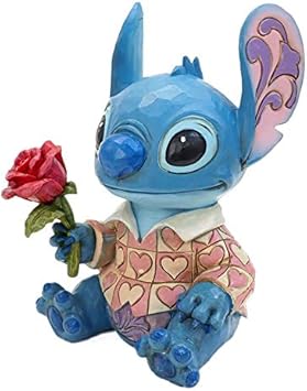 酷牌库|商品详情-Enesco进口代理批发 Enesco Disney Traditions by Jim Shore Lilo 和 Stitch 情人节雕像，6.1 英寸，多色