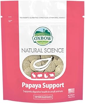 Oxbow进口代理批发 Oxbow Natural Science 木瓜支持 - 高纤维支持小动物消化健康，1.16 盎司。