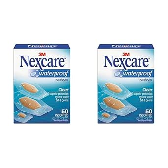 Nexcare进口代理批发 Nexcare - 9324 防水绷带，各种尺寸，透明（包装可能有所不同）（2 件装）