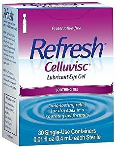 Refresh进口代理批发 Refresh Celluvisc 润滑剂眼部凝胶一次性容器 .4ML 30 Ea by Refresh