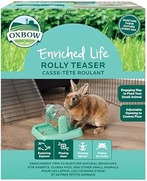 Oxbow进口代理批发 Oxbow Enriched Life Rolly Teaser 豚鼠食物和零食分配器，中号