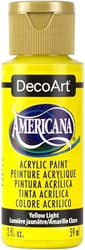 DecoArt进口代理批发 DecoArt Americana 丙烯酸涂料，2 盎司，黄光