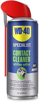 WD-40进口代理批发 WD-40 专业触点清洁剂 400ml - 轻松清除敏感电气部件和设备中的污垢、灰尘、油污、助焊剂残留物和水分