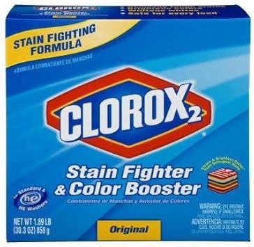 Clorox进口代理批发 Clorox 2 Stain Fighter 和 Color Booster 洗涤剂，1.89 磅盒装