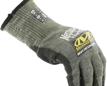 酷牌库|商品详情-Mechanix Wear进口代理批发 Mechanix Wear：ANSI A9 防切割聚氨酯涂层 SpeedKnit 工作手套 - 钨钢结构，具有触摸功能，在干湿条件下抓握力强（灰色，大号）