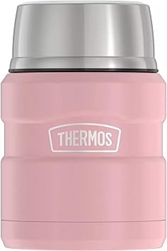 THERMOS进口代理批发 THERMOS ICON 真空隔热食品罐，带勺子，16 盎司，哑光玫瑰色