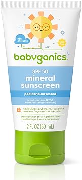 Babyganics进口代理批发 Babyganics SPF 50 矿物婴儿防晒乳液，2 盎司